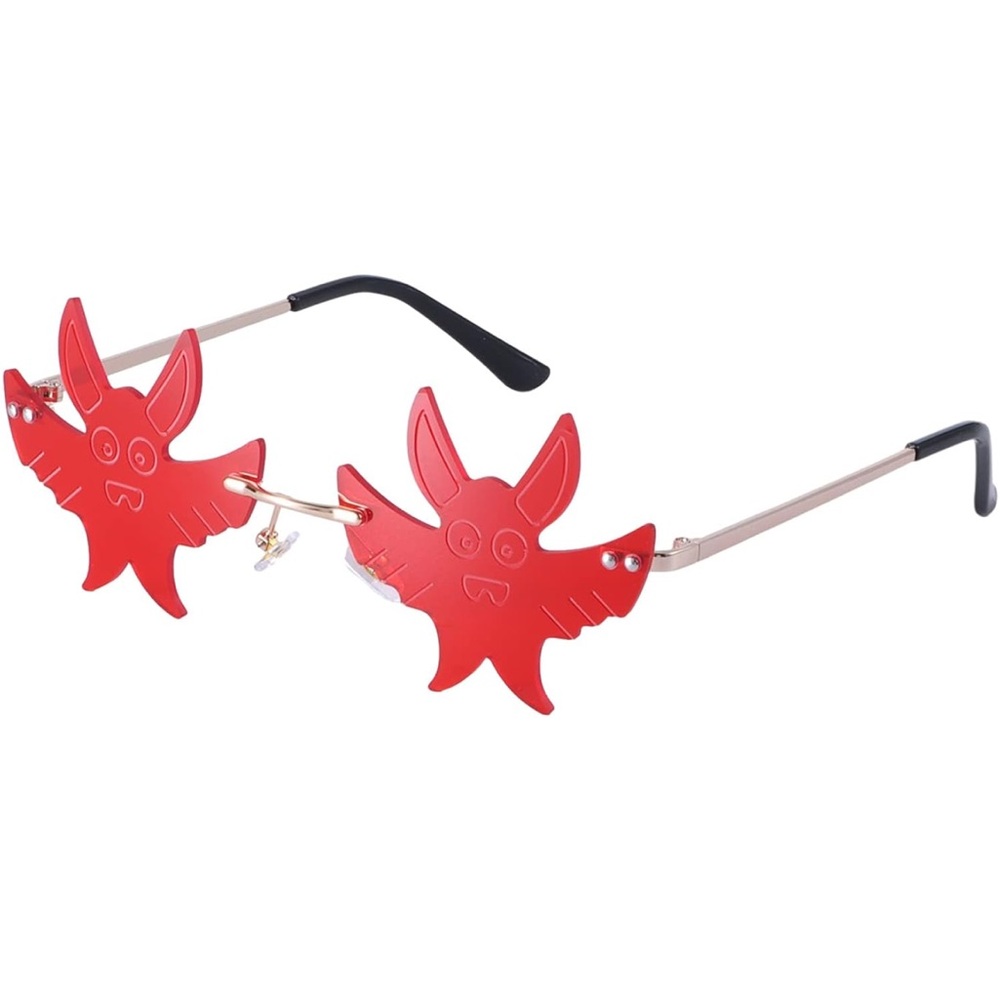 Red Bat Shaped Sunglasses